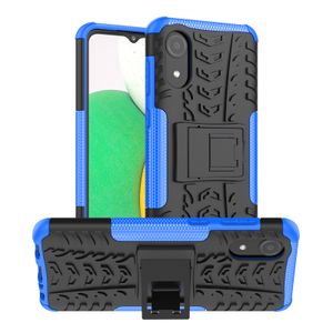 Casos de titulares híbridos para Samsung S21 Fe Galaxy A03 Core A03S A13 A13 M12 M52 A52S M32 A22 A33 A53 A73 Case Armor Silicon Borracha Estante Protetor Hard Capa