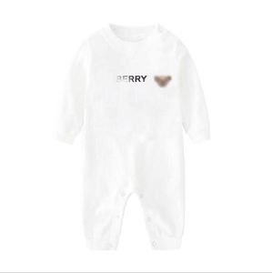 Frühling Herbst Baby Marke Langarm Strampler Baumwolle Kleinkindbuchstaben Gedruckt Jumpsuits Neugeborenen Plaid Onesies Säuglingskinder Kleidung