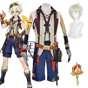 Genshin Impact Bennett Cosplay Costume Anime Game Suit Men Uniform Halloween Party Outfit Costumes Y0903
