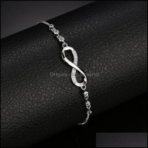 Link Jewelrylink Chain Figure 8Word Beaded Bracelet For Women Beautif Bracelets Creative Adjustable Girl Fashion Good Lucky Gifts Woman D
