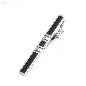 Business Suit Tie Bar Clip Emamel Black Ties Clips Pins For Men Fashion Jewelry Gift Will and Sandy