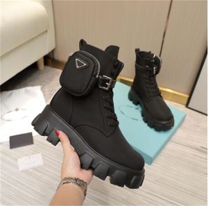 designer Women combat boots thick heels Martin Ankle Booties Genuine Leather Combated Boot ladies Winter platform shoes