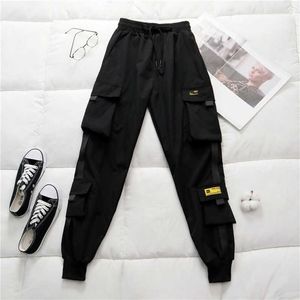 Frühling frauen Hohe Taille Cargo Hosen Winter PELZ Sport Lose Hosen Harajuku BF Samt Cargo Hosen Gummi Hosen 211006