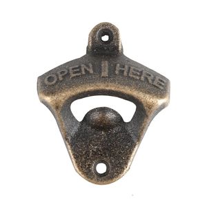 open Here Bottle Opener Wall Mounted Retro Home Kitchen Tools bar Supplies Coke Soda Beer Bottle Openers T2I52331