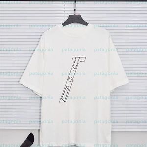 Verão Moda Mens T Camisas Homem Carta Impresso Tees Homens Mulher Manga Curta Tops Branco Tamanho S-XL