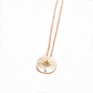Compasso Simples venda por atacado-Compasso de moda pingente ouro prata simples forma geométrica formas colares presente para as mulheres