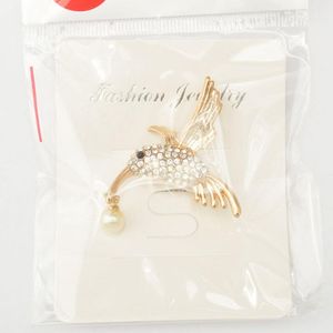 Hummingbird-Accessoires. großhandel-Pins Broschen Kolibri Tier Strass Brosche Brüche Schmuck Zubehör Geschenk für Mädchen Gold