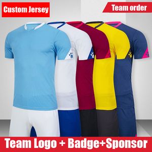 Wholesale Custom any team soccer jerseys with short socks 2022 customized logo badge and sponsor personal name and number football sets - need to contact us first
