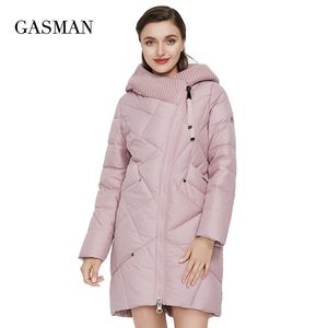 ガスマン冬のジャケットの女性のフード付き暖かい長い厚いコートフード付きパーカー女性暖かいコレクションダウンジャケットプラスサイズ1702 210819