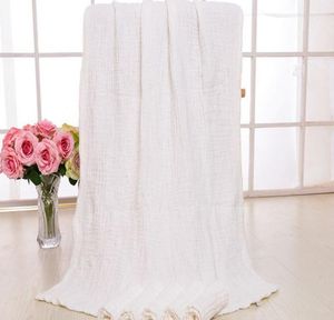 Cobertores camadas enrugar algodão gaze cobertor branco rosa azul x cm bebê gramas peças pequenas wholeasle