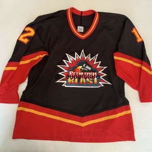 custom CCM BETHLEHEM BLAST EMBROIDERED/patch BLACK Hockey Jersey Stitch add any number name MEN KID HOCKEY JERSEYS XS-5XL