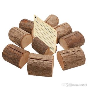 Tree Stump Place Card Holders Clips Wedding Hotel Table Photo Memo Number Name Holder Clip Wooden Craft Party Table Decoration XVT1212
