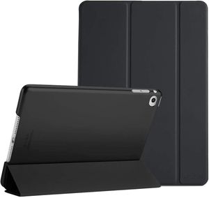 iPad mini 4ケース -  Apple iPad Mini 4 Blackのための半透明の艶消しバックスマートカバー付き超スリム軽量スタンドケース