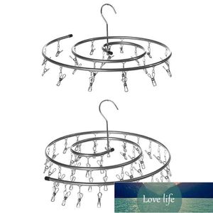 Stendibiancheria non magnetico in acciaio inossidabile con clip Mollette Appendiabiti a spirale per calzini Asciugamano Biancheria intima Appendini Rack Design esperto di prezzi di fabbrica