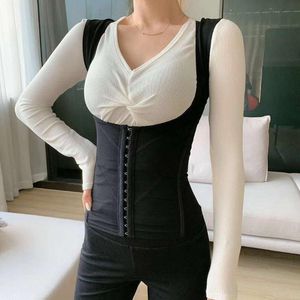 Женские формирователи женщины Tummy Control is ledlebust Corset Tain Top талия Cincher Back поддержка опоры поза корректор корректор тела для тела