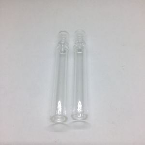 Mini Cigarette Pipes Pyrex Glass Tube Tips Smoking One Hitter Handpipe Portable Bong Dry Herb Tobacco Holder Handmade Catcher Taster Dugout Mouthpiece DHL Free