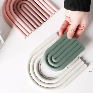 NewRAINBOW SILICONE POT POTA MAT PAD COZINHA FRAP PAD PAD PAD TABLE INSOLATION PAD PAD ANTI-Hot tigela matadoras EWD7502