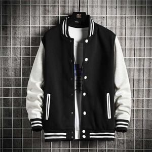 KOLMAKOV Arrival Korean Men's 50% Cotton Bomber Jackets Men Streetwear Jacket Patchwork Cardigan Coat Male 4 Color M-5XL 211126