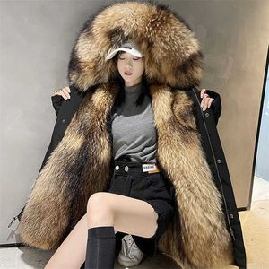 Grosso Warm Parka Casaco Mulheres Inverno Com Capuz Longo Casual Plus Velvet Moda Parker Jackets Elegant Girl S 211220