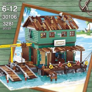 The Ship Repair Yaro Building Blocks Shipyard Old Fishing Store Urge Expert Series Idea Bricks 30106 2621pcs Children Christmas Gifts Birthday Toys For Kids