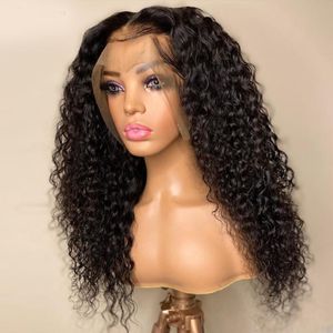 Lace Paryk Coily Curls Afro Bouncy Kinky Curly Wig x4 Remy Brasiliansk Densitet Fram Human Hair För Black Women JKO