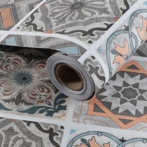 Wallpapers Floor Stickers Self-adhesive Bathroom Kitchen Tile Decorative Waterproof Non-slip Thick Wear-resistant