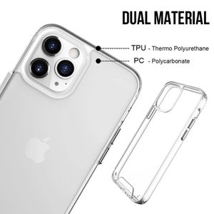 Premium SPACE Trasparente Robusto Custodie per cellulari Trasparente TPU PC Copertura antiurto per iPhone 15 14 13 12 pro XS 11 pro Max XR X