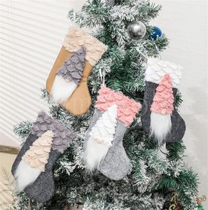 Il più nuovo Pulsh Gnome Calze di Natale Gnome Sacchetto regalo per bambini Sacchetti di caramelle Nano Babbo Natale Albero di Natale Appeso Ornamento Calzini Decorazione della festa a casa dd519