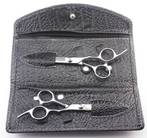 hot sale 6.0 inch 62HRC stainless steel precise polishing cutting/thinning scissors kit with leather case