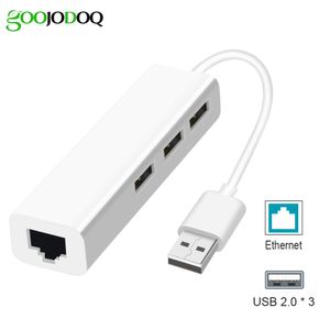 USB Ethernet USB Hub to RJ45 Lan Network Card 10/100 Mbps Ethernet Adapter for Mac iOS Laptop PC Windows RTL8152 USB 2.0 Hub