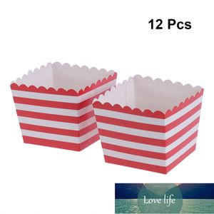 12pcs scatole di popcorn usa e getta sacchetti snack scatola di popcorn forniture per feste contenitore per alimenti stoviglie per baby shower bomboniere di compleanno