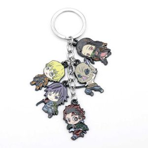 Anime Demon Slayer Kimetsu No Yaiba Keychain Kamado Tanjirou Kamado-Nezuko Tomioka Giyuu Acrylic Key Chain Cute Funny Cartoon G1019