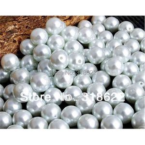 + 4mm 6mm 8mm Vit Loose Glass Imitation Pearl Beads 1000 st smycken