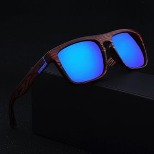 Imitação de madeira de bambu polarizada óculos de sol mulheres homens designer de marca sunglass esporte óculos de sol óculos oculos de sol