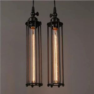 Lampy wiszące amerykańskie oświetlenie country vintage Sterpunk Industrial Style z Edison E27 Light Bulb Corridor