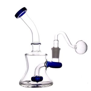 14mm Bruciatore a nafta in vetro bong pettine inline beaker a matrice bong Dab Rig Bong in vetro con bruciatore a nafta in vetro e ciotola