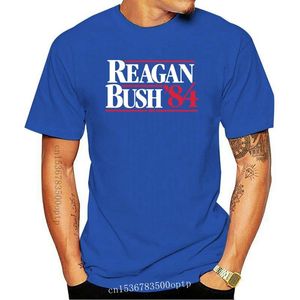 T-shirts Reagan Bush `84 Politisk val Tee Konservativ 80-talet Retro Republikansk T-shirt