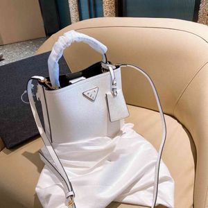 Vertical square sewing zipper white soft handle bucket bag inner patch small solid color chain clearance sale