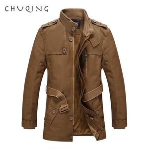 Men's Jackets 2021 Autumn And Winter Leather Long Jacket Casual Fashion