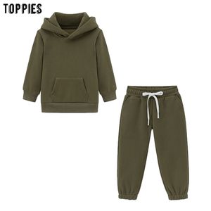 Toppies Fashion Child Set felpe con cappuccio abbinate Due pezzi Family Pullover Felpe vestiti per ragazze, ragazzi, abiti 210724