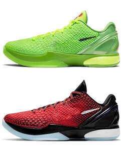 2022 Release Authentic Christmas 6 Protro Grinch Schuhe All-Star Mamba Green Apple Volt-Crimson-Black Man Outdoor Sports Sneakers mit Box