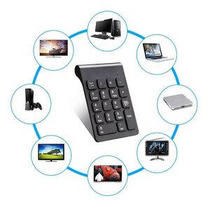 Nytt bärbart 2.4G trådlöst digitalt tangentbord USB-nummer PAD 18 Keys Numeric Keype