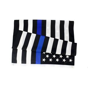 3x5Fts 90cmx150cm Strafverfolgungsbeamte US-amerikanische Polizei dünne blaue Linie Flagge BlueLine USA Polizeiflaggen RRD8185