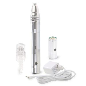 Dermapen Microneedling Pen DP05 Elektrisk Trådlös Auto Micro Needle Skin Care Derma Pen Medical Dr. Kliniker Används med 50 st Patron Tips
