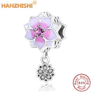 DIY Orijinal Pandora Charms Bilezik Uyar 925 Ayar Gümüş Bloom Çiçek Charm Boncuk Emaye Takı Yapımı ile Berloque Q0531
