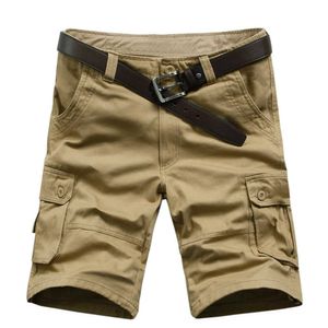 Shorts masculinos Novo chegada de alta qualidade homens camuflagem carga bermuda shorts casuais bolsões multi -bolsos táticos shorts militares para homens g230315