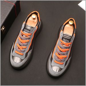 Spring Autumn Mens Business Wedding Shoes Design de moda casual tênis de couro ao ar livre vulcanizou lazer de negócios preto que dirige mocas y23