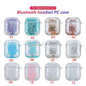 Liquid QuickSand Fone de ouvido Capa para Apple Airpods 2 1 Ar Pods Glitter Lingles Headphone Headset Cover para Airpod Protector Shell