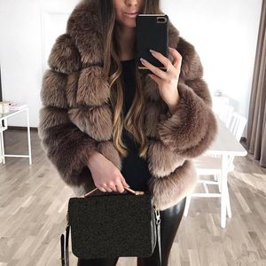 FURE FURE FUA FAUX Luksusowa otwena 2023 Grubszy cieplejszy płaszcz z kapturem Kobiet Kurtka z długim rękawem Casual Oversize Blober Overcoat 3xl