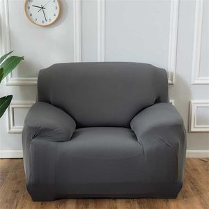 Zwykły sofa Pokrywy do salonu Poliester Elastic Corner Lean Sliplovers Krzesło Protector 1/2/4 Seater 211207